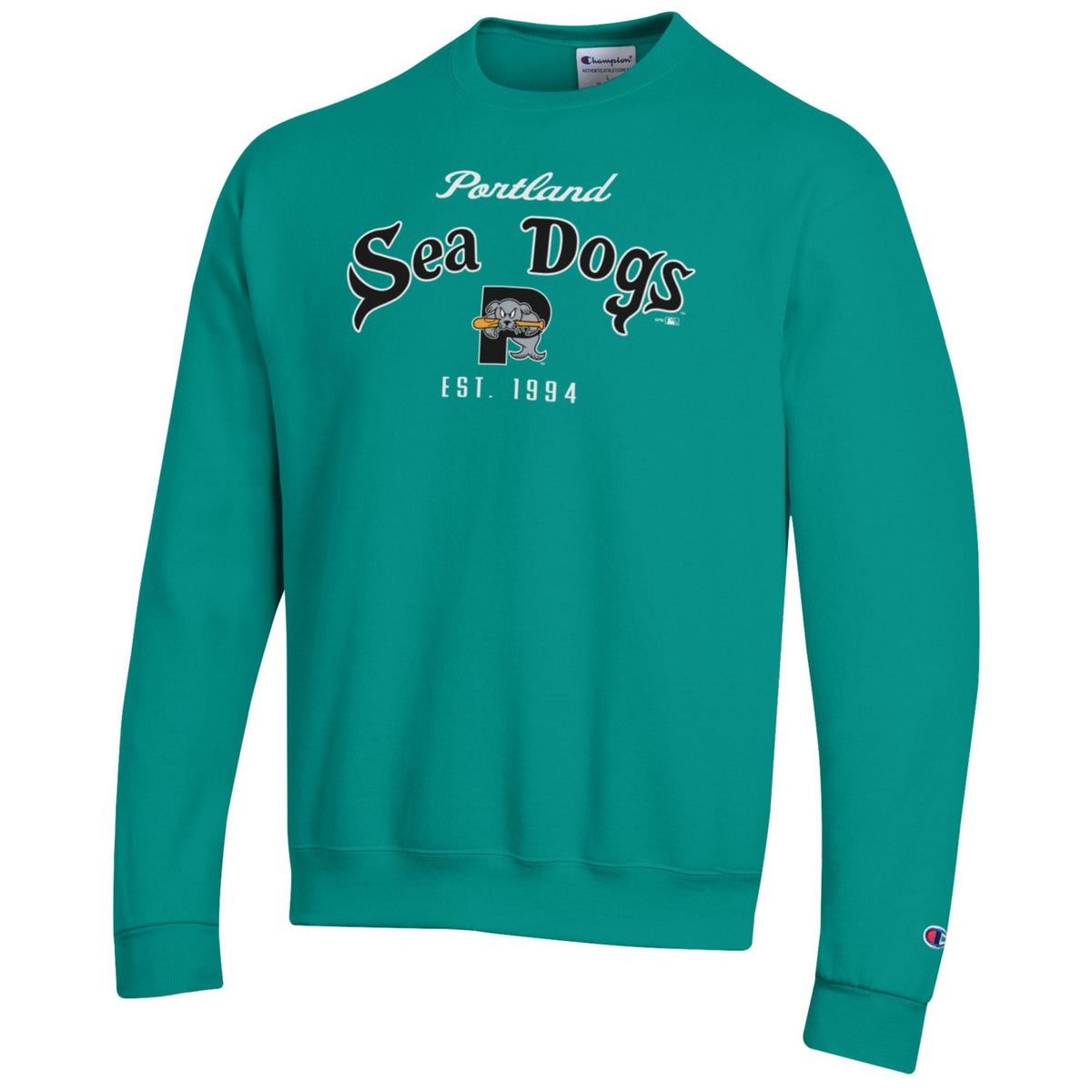 Portland Sea Dogs Retro Teal Crewneck