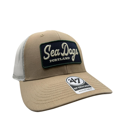 Sea Dogs Khaki Glory Daze State Trucker Hat