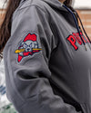 Portland Sea Dogs Official League Grey Zip Up Coaches Jacket