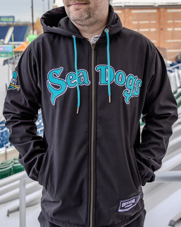 Portland Sea Dogs Official League Retro Teal Zip Up Coaches Jacket