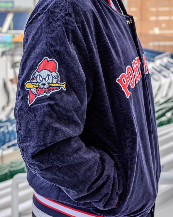 Portland Sea Dogs Official League Cord Jacket