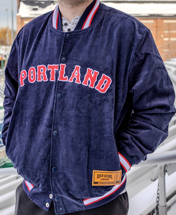 Portland Sea Dogs Official League Cord Jacket