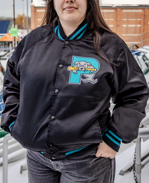 Retro Teal Satin Jacket – Portland Sea Dogs