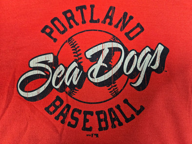 Portland Sea Dogs Women's Red Baseball Hoodie