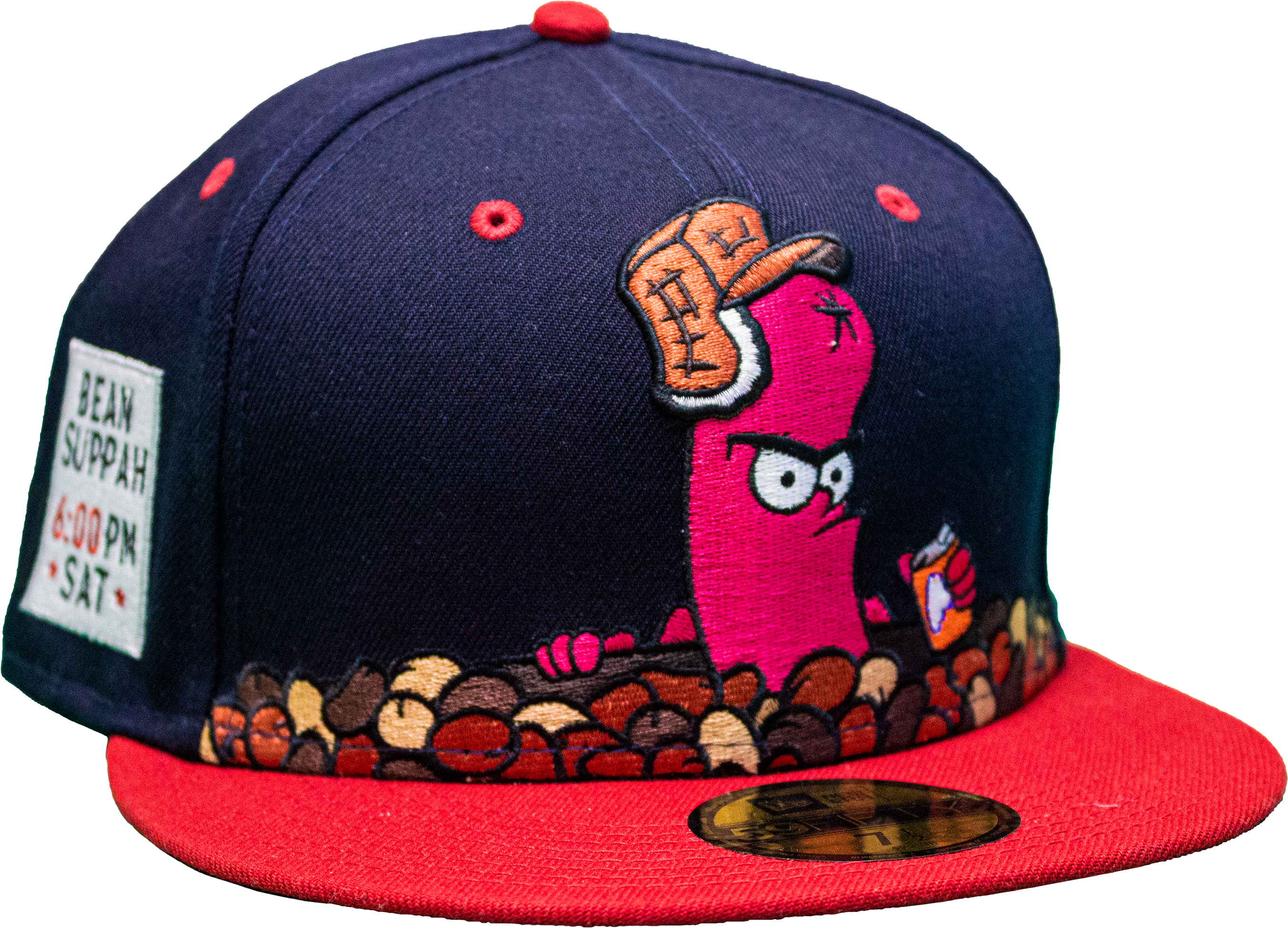 Bean Suppah On Field Fitted Hat Portland Sea Dogs